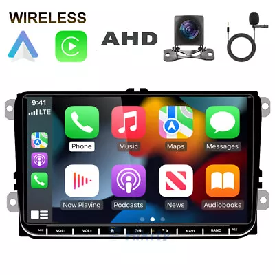$122.99 • Buy 9  Android 12 Apple Carplay Stereo Radio GPS For VW Golf MK5 MK6 Jetta Passat B6