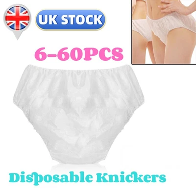 £11.98 • Buy 6-60PCS Disposable Maternity Knickers Non Woven Brief Hospital Pregnancy Panties