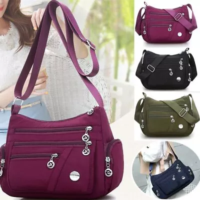 Solid Pattern Crossbody Travel Bags Women Casual Garments Apparel Shoulder Bag • £9.02