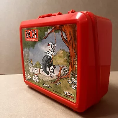 VINTAGE ALADDIN 101 DALMATIANS PLASTIC LUNCH BOX DISNEY 90s Cruela De Vil • $7.48