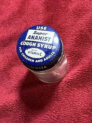 Vintage 2” Super Anahist Cough Syrup Bottle & Vitamin C For Children And Adults. • $12.95