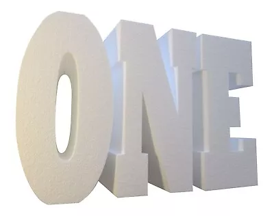 £210 • Buy TABLE BASE LETTERS, Text Says 'ONE'. 750mm High, 200mm Thick. For Events.