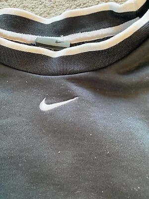 Vintage Y2K Nike Center Swoosh Sweatshirt Black Men's Large • $30