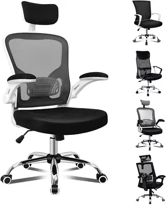 ALFORDSON Mesh Ergonomic Office Chair With Adjustable Headrest & Flip-Up Armr... • $175.73