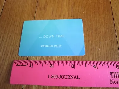 Springhill Suites Hotel Key Card Aqua '...DOWN TIME'  By Marriott FREE SHIP • $10.95