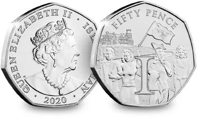 2020 Isle Of Man VE Day Victory I 50p Coin - Uncirculated • £6.10