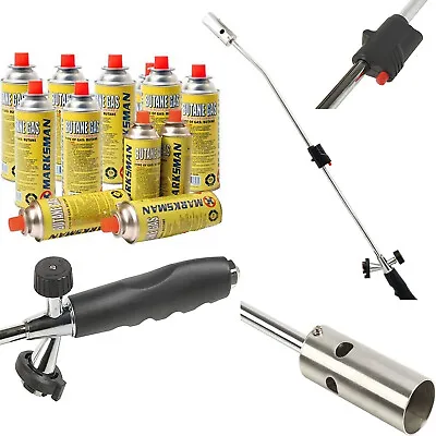 Gas Burner Blaster Weed Wand Blowtorch Garden Torch Weeds Killer + 8 Gas Cans UK • £25.75