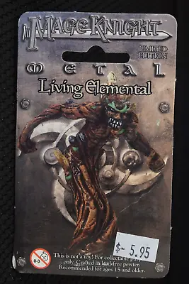 Mage Knight Limited Edition Metal Mini ~ Living Elemental 523~ Sealed! • $5.99