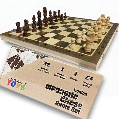 Magnetic Chess Set Folding Chess Board Storage Travel Party Game Set Ages 6+ • $24.95