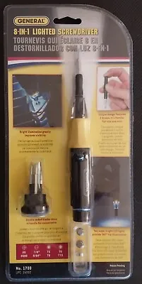 General Tools: 8-in-1 Lighted Precision Screwdriver With 3 Batteries • $15.99