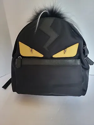 SHUFEA Monster Eyes Lightning Design Black Unisex Backpack Adjustable Straps • $50
