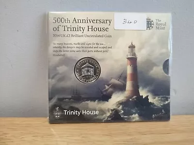 2014 Royal Mint Trinity House BU £2 Two Pound Coin Pack Sealed Uncirculated • £24.95