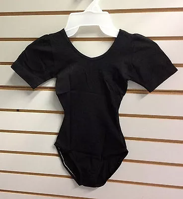 Mondor 496 Child's Size Small (4-7) Black Nylon Short Sleeve Leotard • $9.99