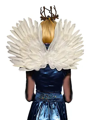 White Feather Angel Wings 24x16 Inch FREE HALO 3-8 Yrs Kids Toddlers Halloween • $12.99