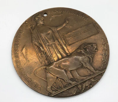 £109.95 • Buy First World War Memorial Death Plaque To John Ward