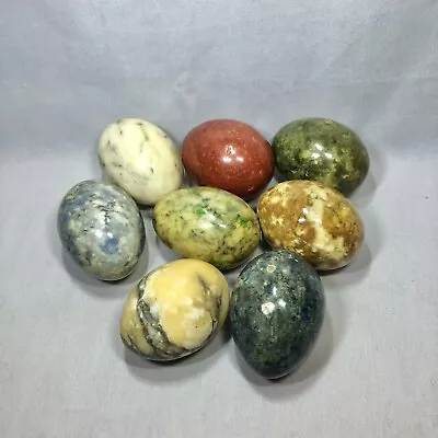 Vintage Marble Alabaster Stone Eggs 8pcs Set • $25