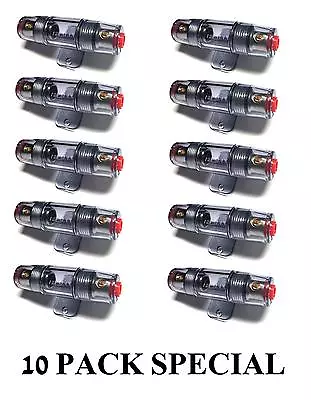 10 Pack Bundle 4 6 & 8 Gauge AWG AGU Inline Fuse Holder For Amp & Power Wire  • $24.99