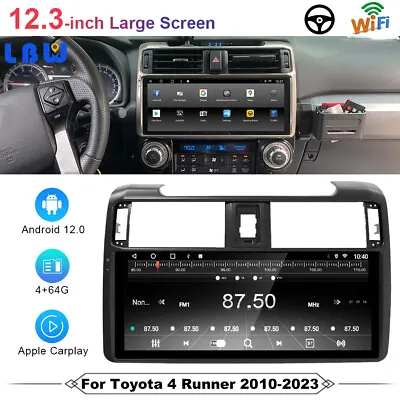 Android Car GPS 12.3'' Navi Screen Carplay 4G+64G For Toyota 4 Runner 2010-2023 • $773.04