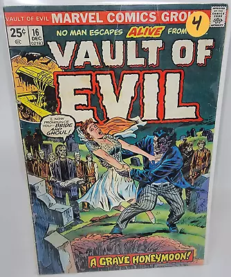 Vault Of Evil #16 Marvel Horror *1974* 4.0 • $8.99