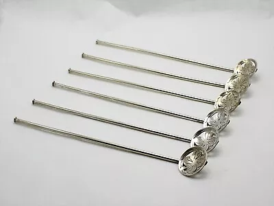 Made In Mexico Iced Tea Mint Julep Straw Spoons - Set Of 6 • $79.99