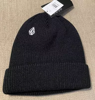 Volcom Full Stone Black Beanie Hat *nwt* • $17