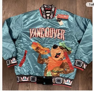 NWT Vancouver Grizzlies Yogi Bear - Headgear Classics Satin Jacket Mens Size 6XL • $95