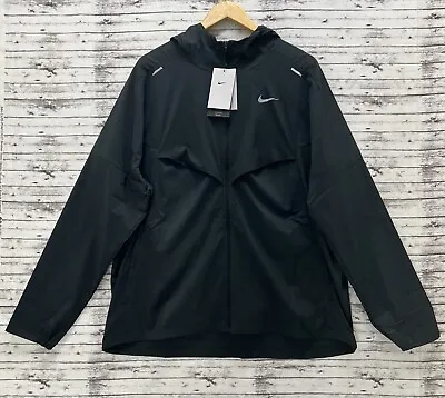 Nike Windrunner Running Hooded Repel Jacket Men's XL Black Packable UPF 40+ NEW • $154.18