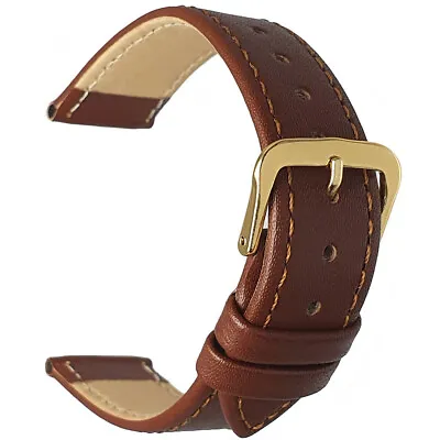 Leather Glove Grain Watch Strap Light Brown Tan Sizes 8mm To 30mm • £4.59