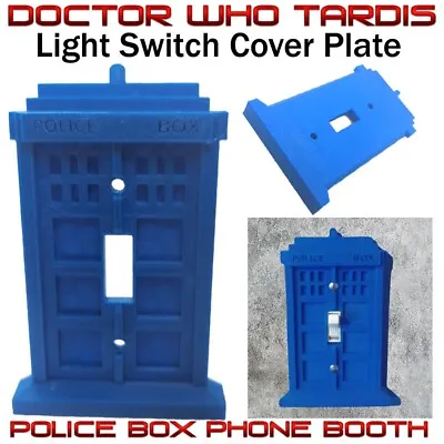 $10.05 • Buy Doctor Who Tardis FAN ART Police Box Light Switch Cover Plate Phone Booth Dr Who