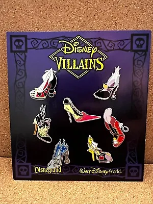 Disney Pin Villains High Heels Stylized Designer Shoes Set Of 7 RARE • $65