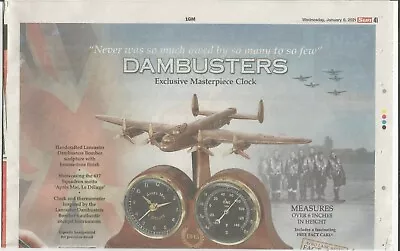 2021 Newspaper Advert For Dambusters Clock • £1.03