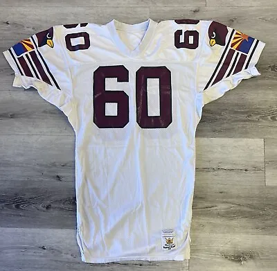 Vintage Phoenix Cardinals Game Worn Jersey #60 Sand Knit 80s NFL Pro Cut SZ 48 • $250