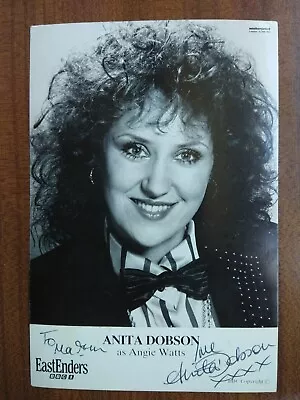 ANITA DOBSON *Angie Watts* EASTENDERS HAND SIGNED AUTOGRAPH FAN CAST PHOTO CARD • £9.99