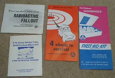 Vintage US Cold War Nuclear Atomic War Survival Civil Defense Pamphlet 1950s • $24.95