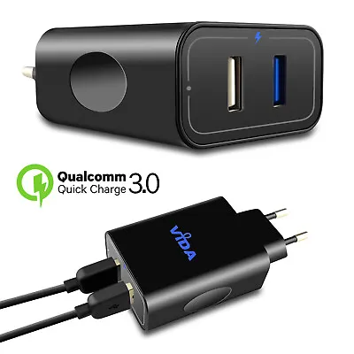 Quick Charge 3.0 Multi Port Travel Charger EU European Plug For Charging Phone • £16.95