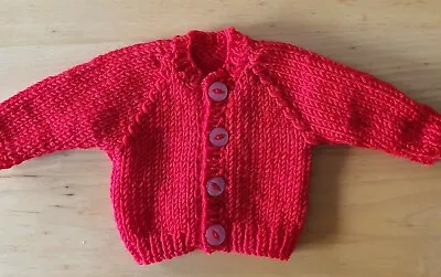 Dolls Clothes Hand Knitted For 12-14  32-36 Cm Cardigan Also For Premature Baby • £3.95