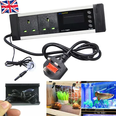 LCD Digital Reptile Snake Aquarium Day/Night Timer Thermostat Temp Controller UK • £21.87