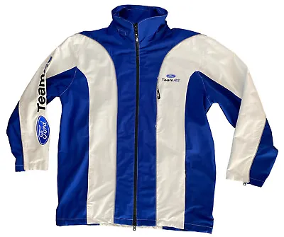 £69.95 • Buy Ford Team RS Motorsport Jacket White Blue Men's Size Large - New