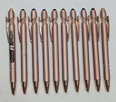 10ct Lot Misprint Metal Retractable Softex Stylus Pens: Rose Gold W/Rose Gold • $13.99