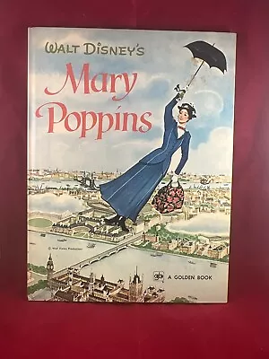 Mary Poppins Book Walt Disney A Golden Book Hard Cover 1973 Pristine Condition • $13.50