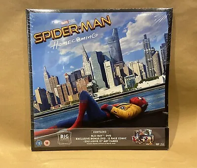 Spiderman Homecoming Big Sleeve Edition [Blu Ray & DVD] Exclusive 12  ART CARDS • £18