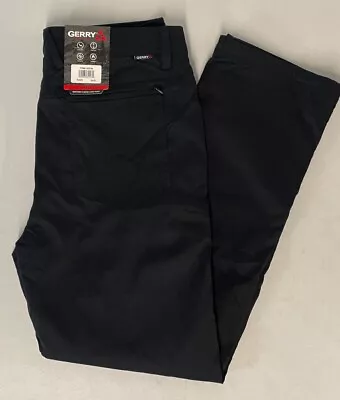 Gerry Men's Fleece Lined Venture Pant Stretch Cargo Pocket Comfort BLACK 34x32 • $34.94