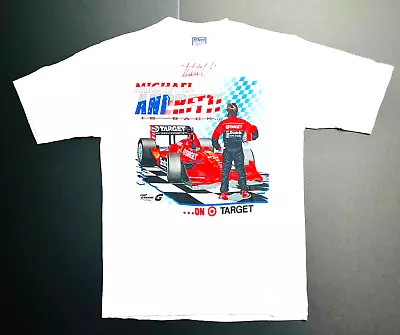 Vintage 1994 Michael Andretti SIGNED Target Ganassi Racing Men's Large T Shirt • $49.99