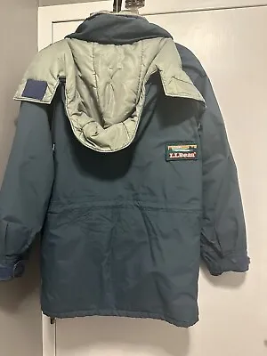 Vintage LL Bean Maine Warden's Parka Mens Sz L Blue With Gore-Tex Thinsulate USA • $60