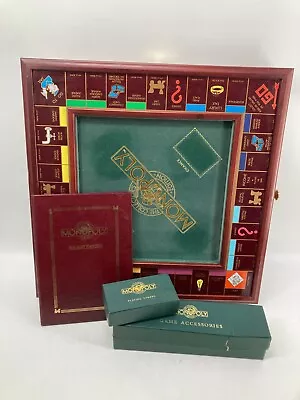 Franklin Mint Monopoly Collectors Edition Cherry Wood Board Game 1991 • $229.99