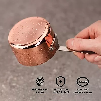 Stainless Steel Copper Plated Measuring Cup Set Of 4Measuring Cups Kit New • $19.99
