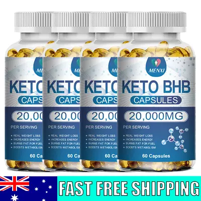 Keto BHB Capsules Weight Loss Diet Pills Fat Burner Detox Dietary Supplement • $17.99