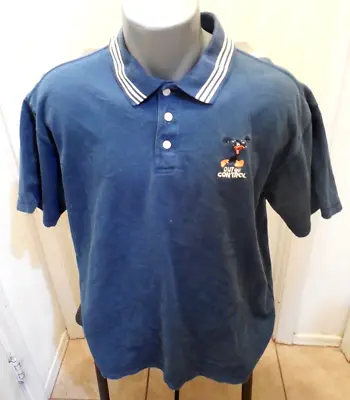 Daffy Duck Out Of Control Warner Bros. Studio Store Polo Medium Blue 1999 • $15.99