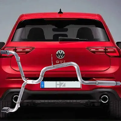 Dual Catback Exhaust Fou VW GOLF MK8 GTI 2.0 Stainless Steel • $999.99