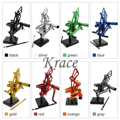 For Ninja ZX6R ZX636 2005-2008 CNC Rearset Footrest Footpegs Foot Pegs Adjust • $119.99